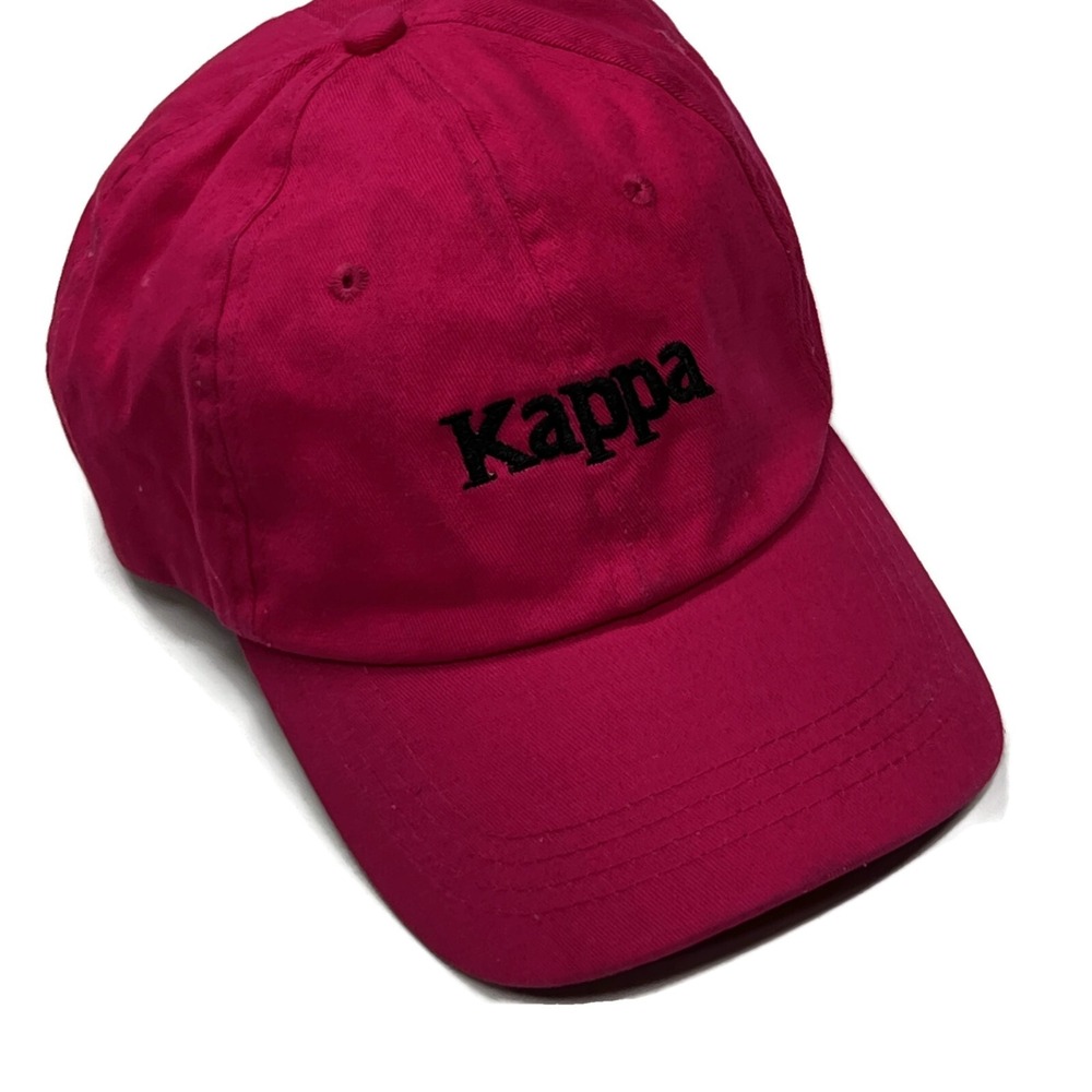 Kappa Baseball Hat Pink Adjustable Sz 59 Spellout Logo Strapback